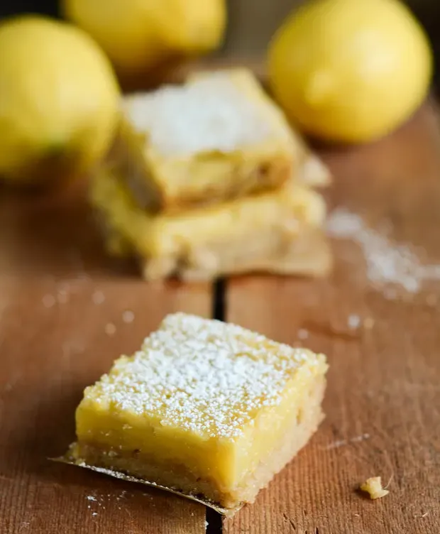 Lemon Bars | Buttered Side Up' title='The Best Lemon Bars: Lemon Curd Squares