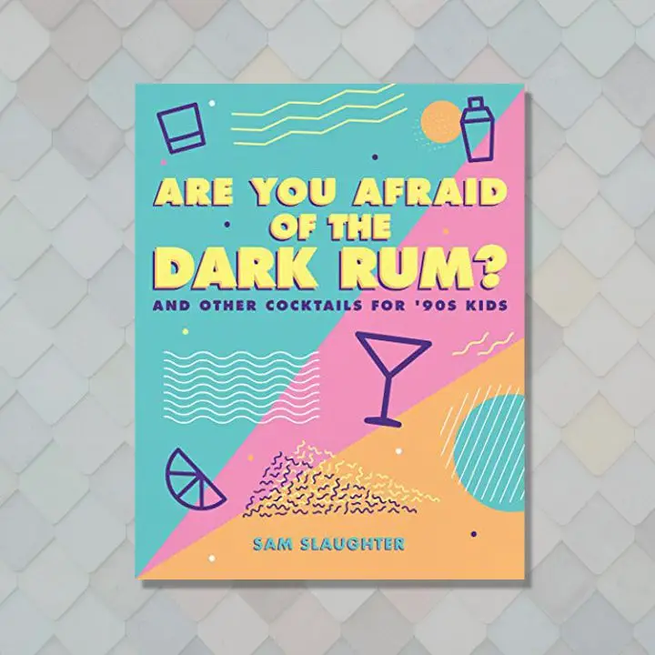 Are You Afraid of the Dark Rum cover with ’90s-inspired color blocks and motifs