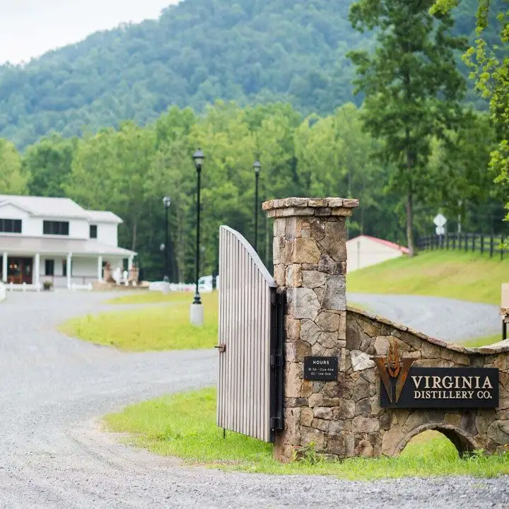 Virginia Distillery Co. exterior with view of gate