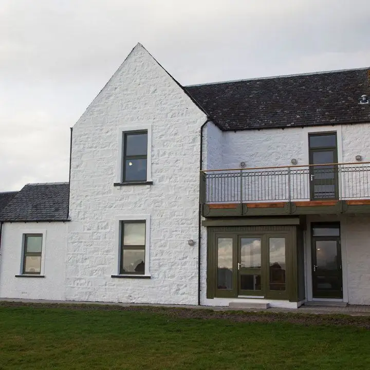 Seaview Cottage, Islay, with a whitewashed building