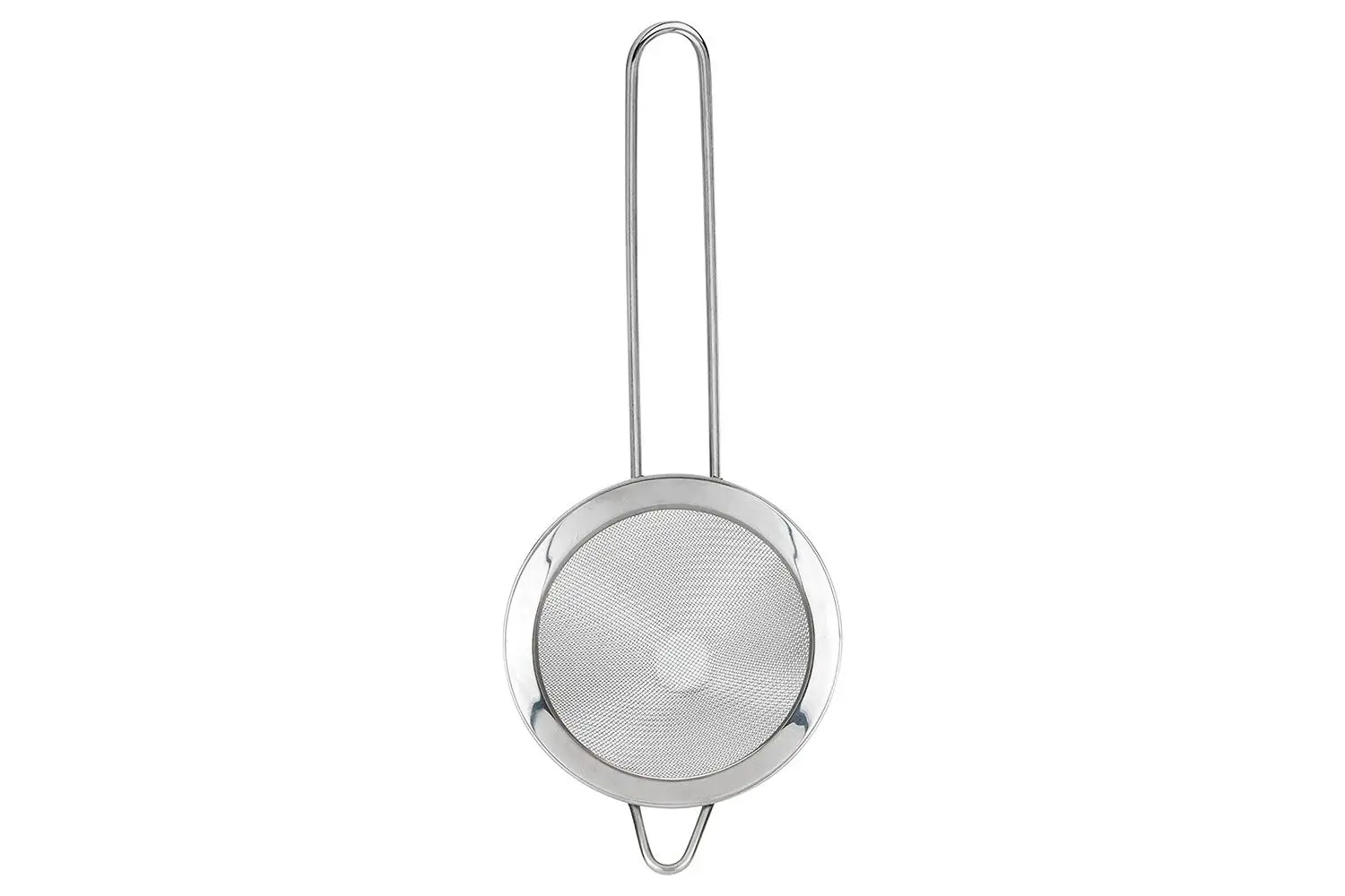 Viski Stainless Steel Cocktail Drinks-Fine Mesh Cone Small Strainer with Handle, Metallic