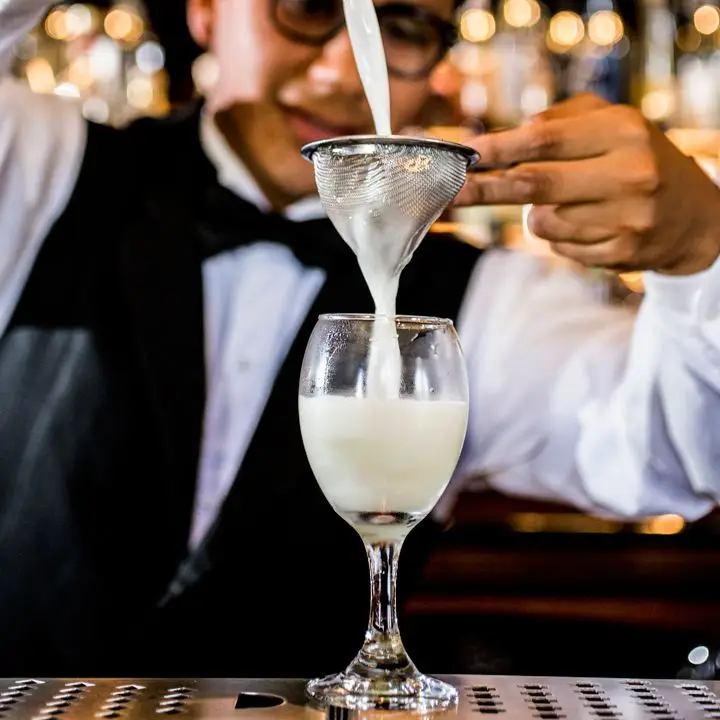 Cocktail making at Bar Inglés