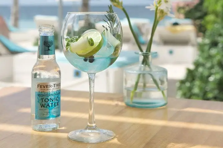 gin & tonic at zest beach cafe