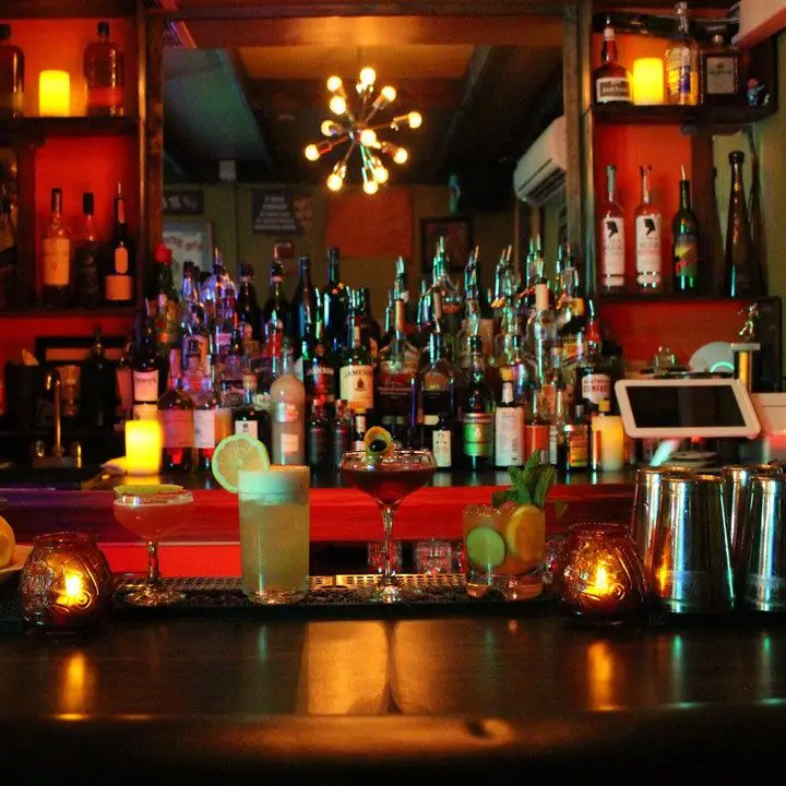 Pop’s Liquor Cabinet back bar