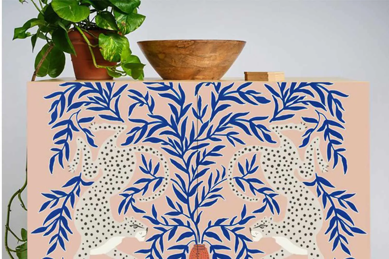 Society6 Leopard Vase Credenza by Megan Galante