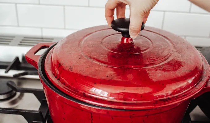 Cracking the lid open.' title='Chicken Feet Bone Broth Recipe