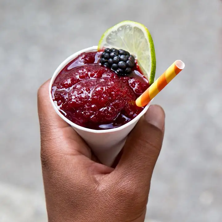 Blackberry-Lime Rickey Snow Cone