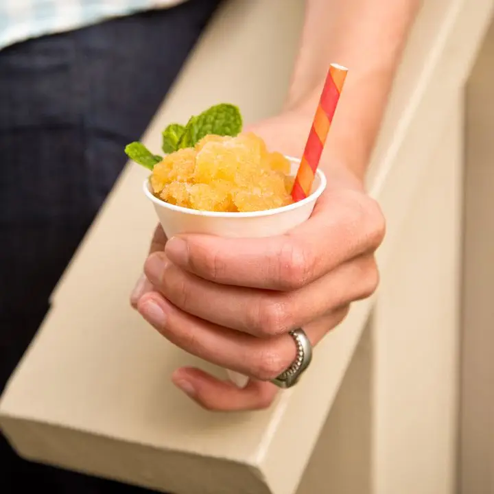 Peach Bourbon Smash Snow Cone