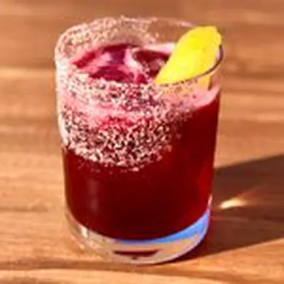 Spiced Hibiscus Margarita created by Jamie Dodge at Barrio Costero in Asbury Park, New Jersey