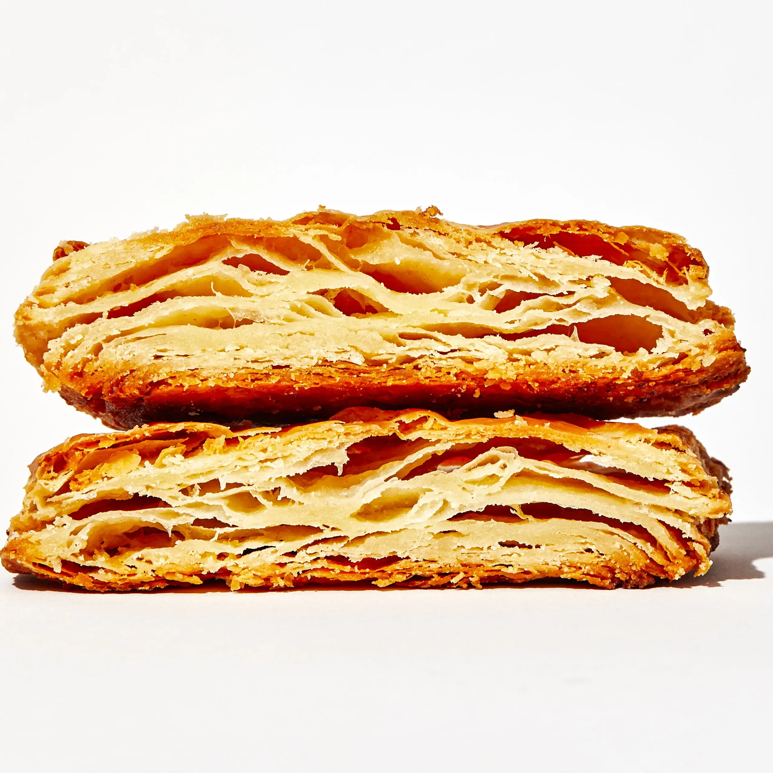 Cross section of a pie crust.