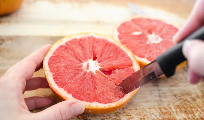 How to eat a grapefruit with a spoon.' title='How to Cut a Grapefruit