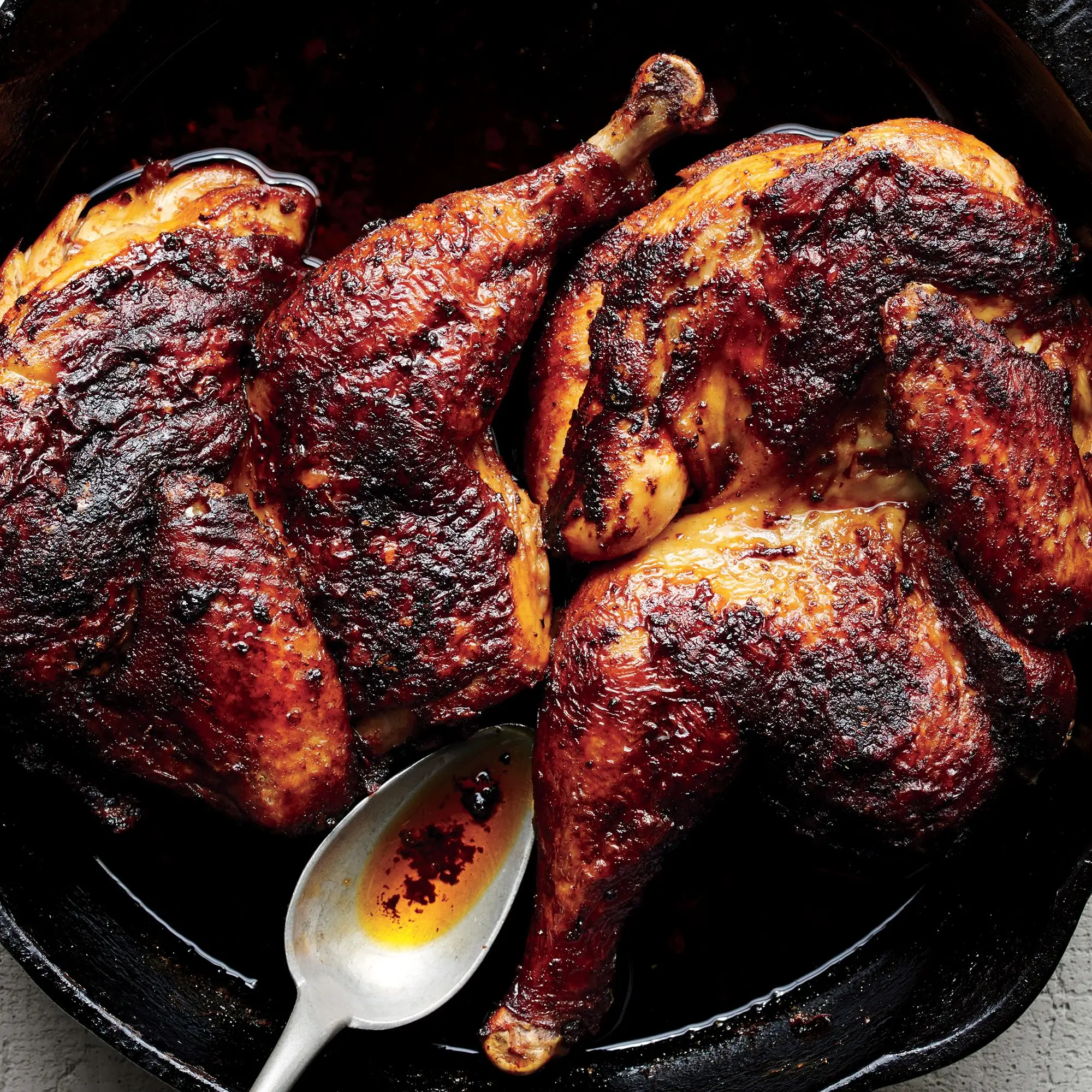 Photo of roast chicken with harissa cast iron skillet recipes