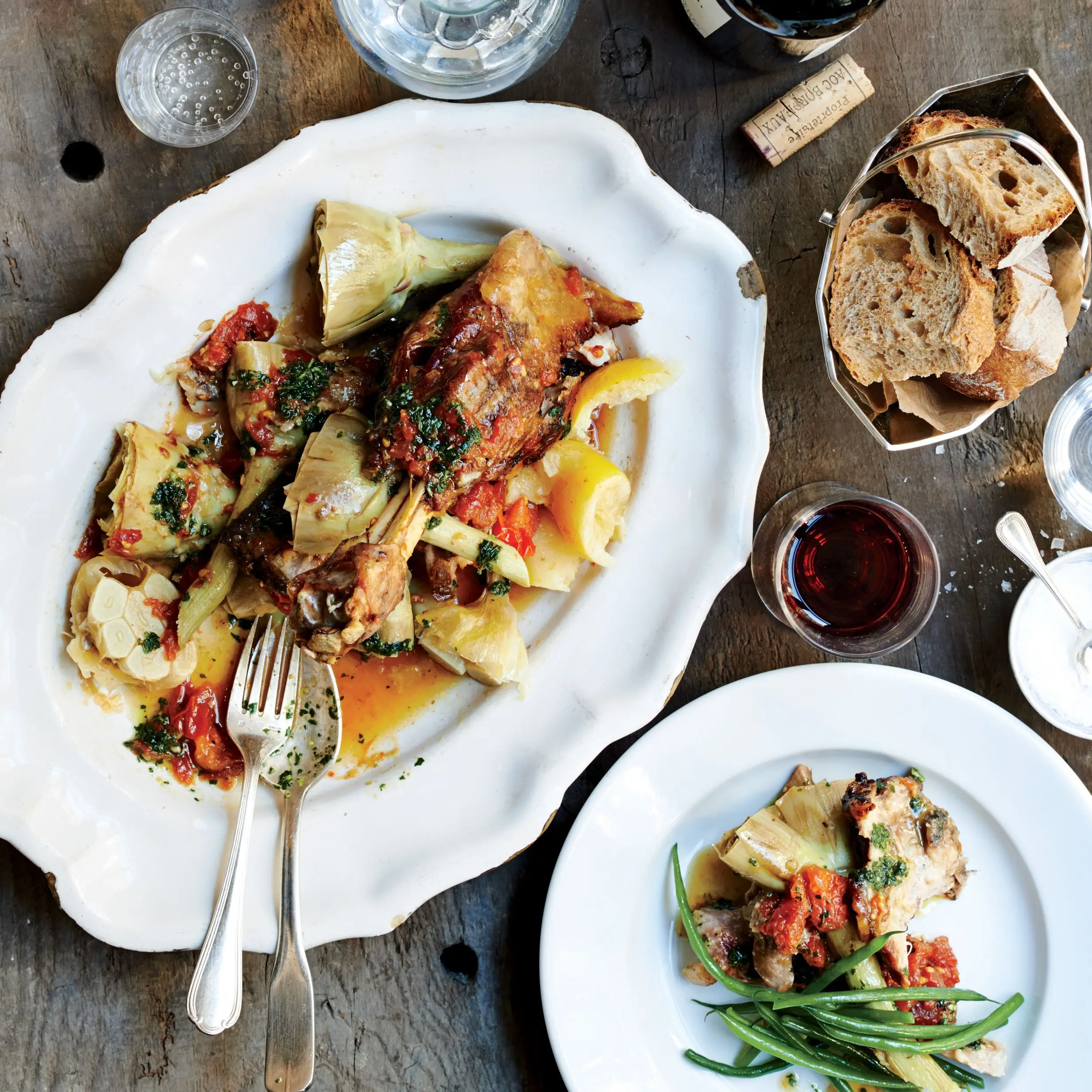 Image may contain Food Dish Meal Cutlery Fork and Bread