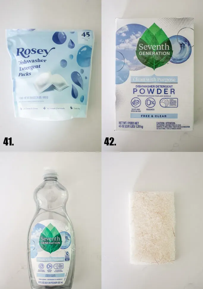 Rosey dishwasher detergent pods Seventh Generation dishwasher detergent Seventh Generation dishwashing liquid and an eco friendly sponge.' title='Top 50 Best Thrive Market Products to Buy in 2024
