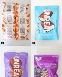 Sweet potato chip snack bags chocolate coconut candy bars almond butter chocolate cups and chocolate wafer candy.' title='Top 50 Best Thrive Market Products to Buy in 2024