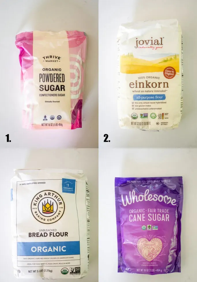 A collage of baking supplies that you can buy on Thrive market' title='Top 50 Best Thrive Market Products to Buy in 2024