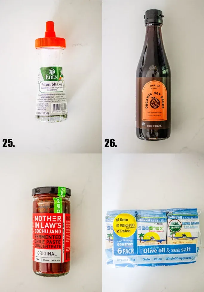 Furekake Thrive Market soy sauce gochujang and seaweed snacks.' title='Top 50 Best Thrive Market Products to Buy in 2024