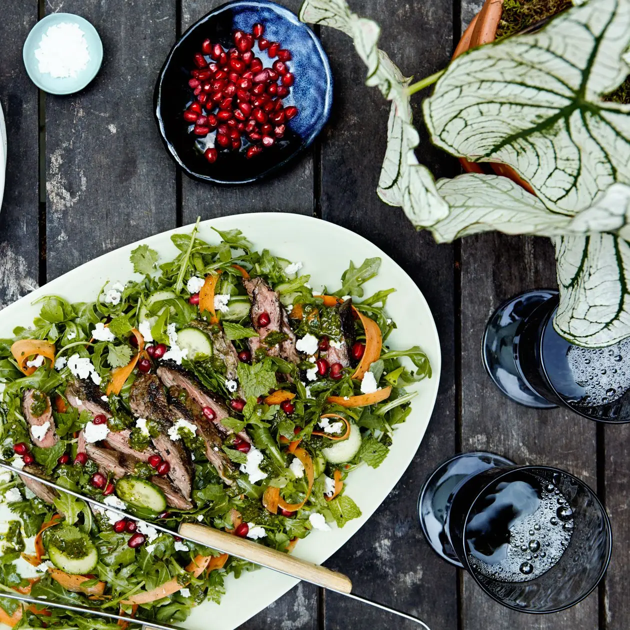 Image may contain Food Dish Meal Plant Seasoning Salad Produce and Platter