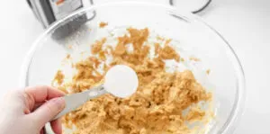 Adding more powdered sugar to the peanut butter mixture.' title='No Bake Peanut Butter Balls without Chocolate