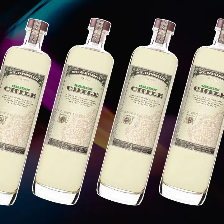 St. George Green Chile vodka bottle