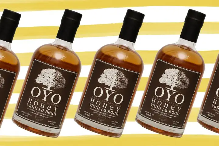 OYO Barrel-Finished Honey Vanilla Bean Vodka bottle