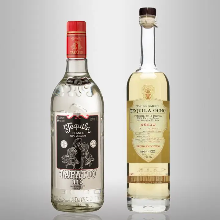 tapatio blanco and tequila ocho anejo