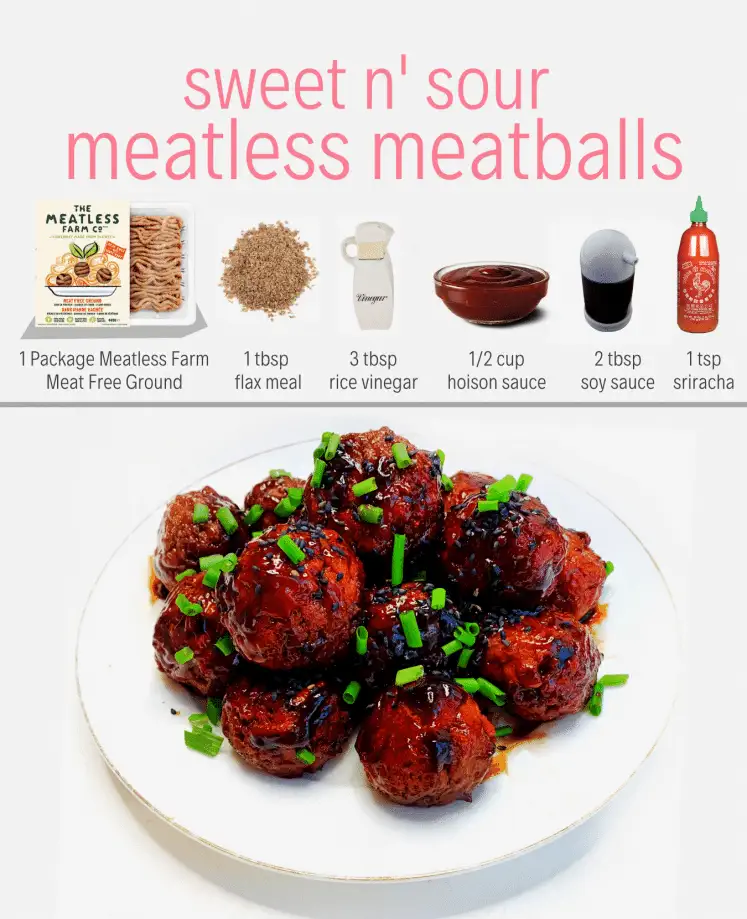 Boulettes de viande végétaliennes sucrées et aigre-douces