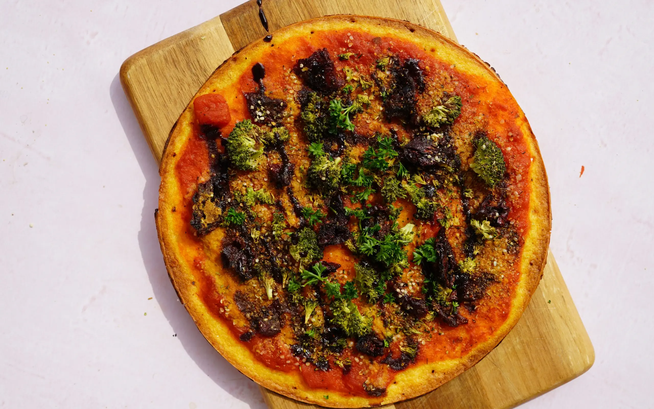 Pizza sans fromage (végétalienne, sans huile)