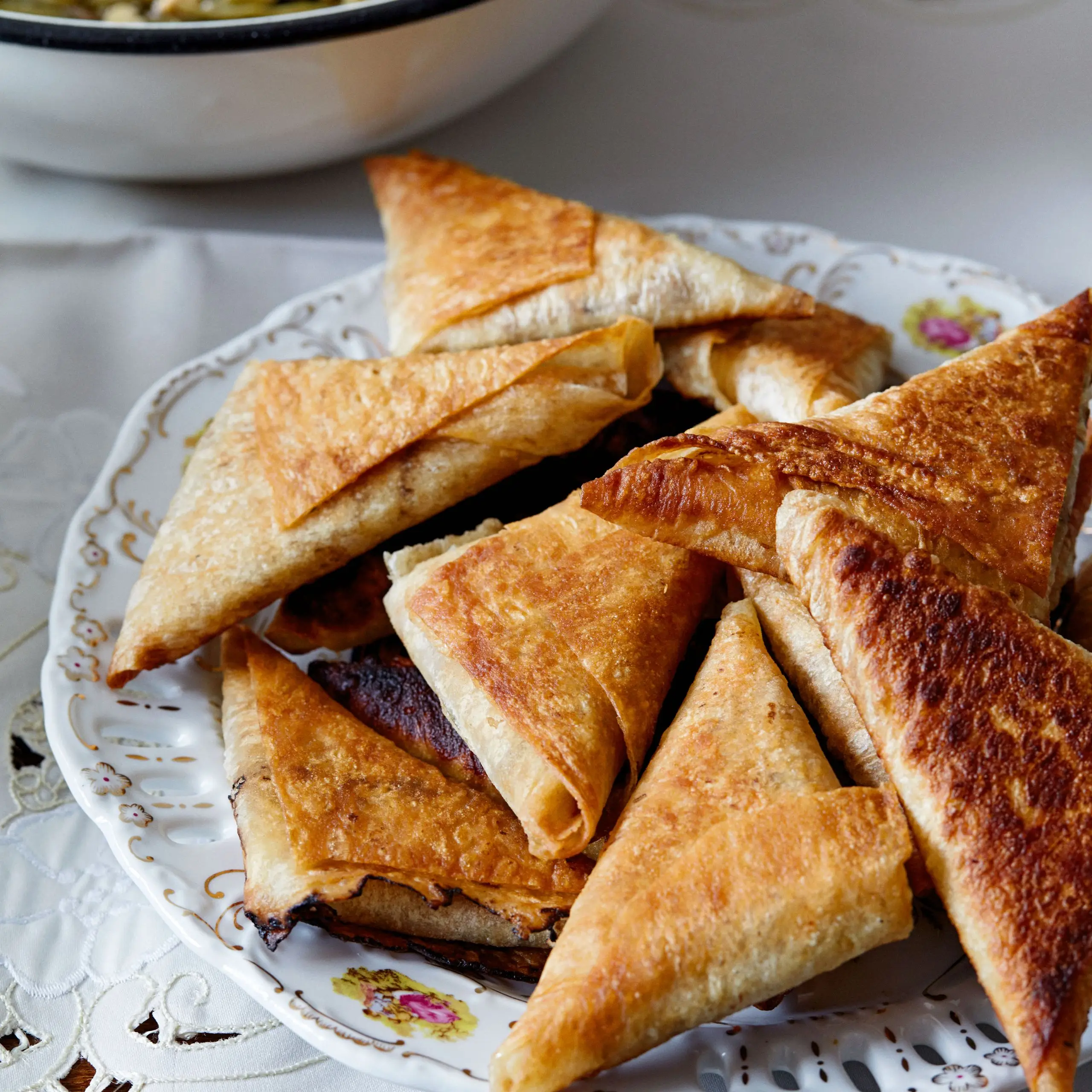 Triangles de Lavash de feijão