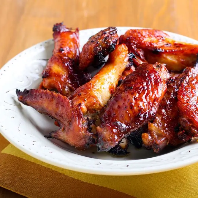 Asas de frango com pimenta doce