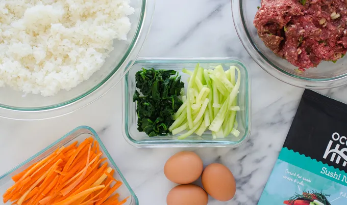 Ground Beef Gimbap - 김밥 ' title='Ground Beef Gimbap (김밥)