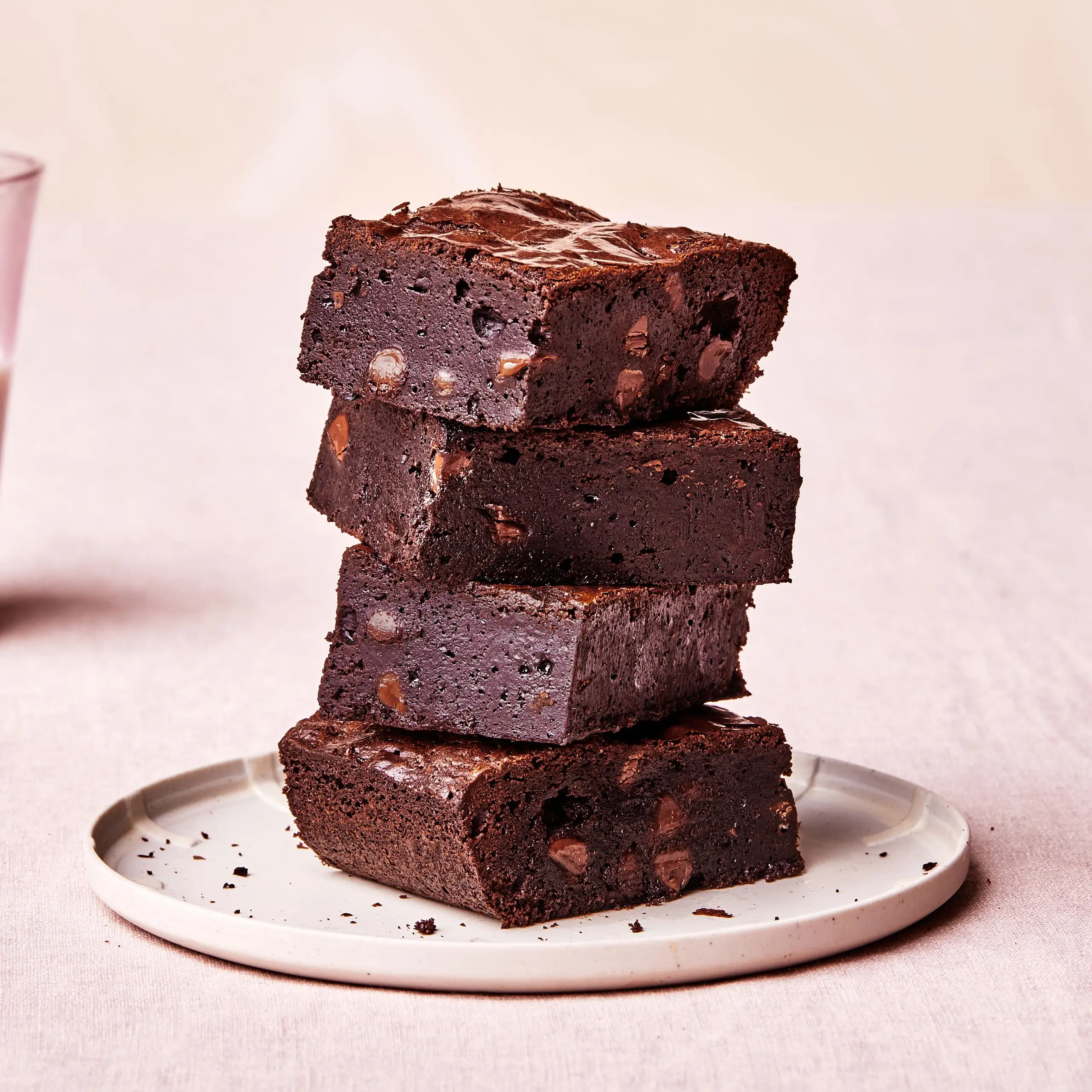 Brownies de chocolate triplo