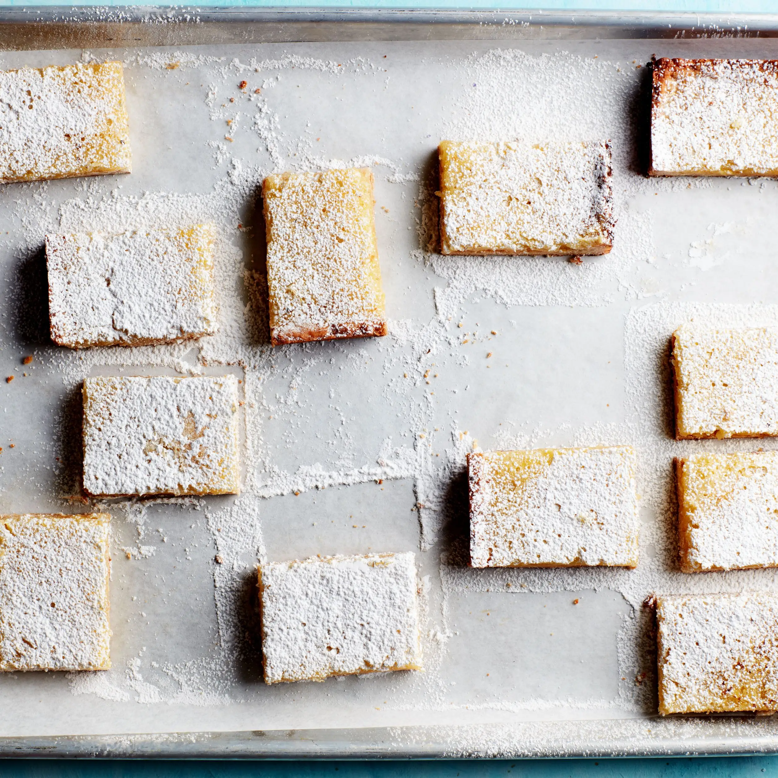 Barras de limão sem glúten