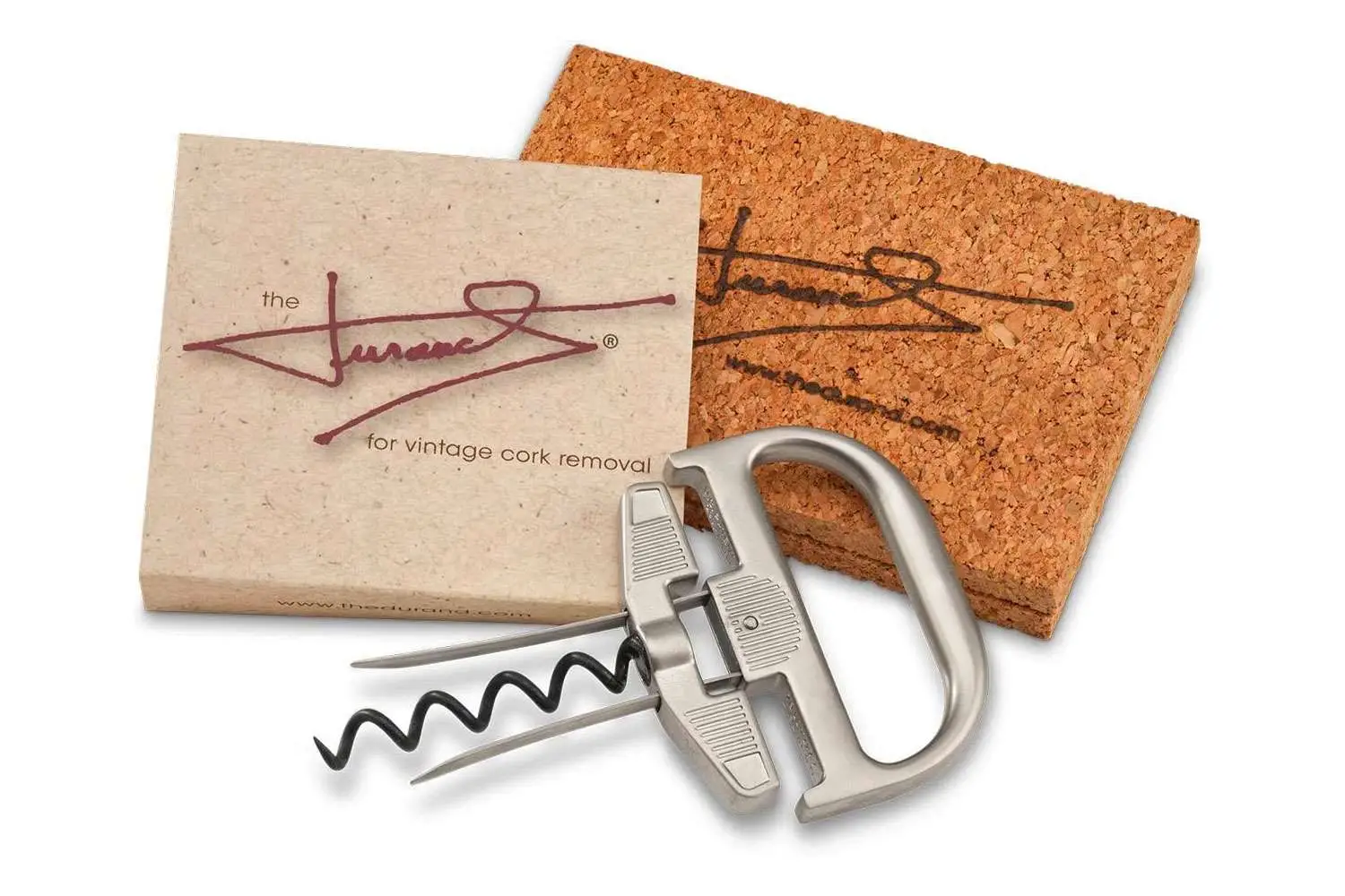 The DurandÂ® two part device to successfully remove older and fragile wine corks whole and intact.