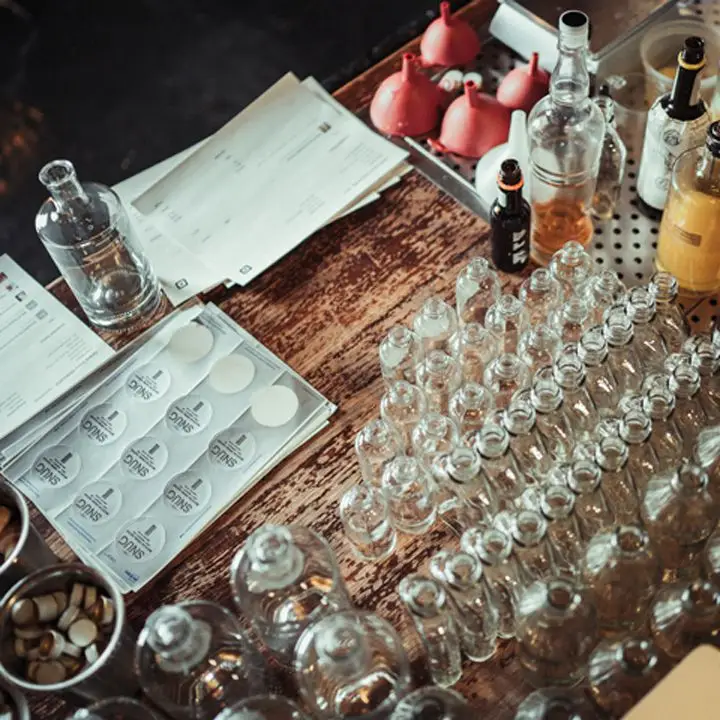 To-go cocktail prep at The Snug in Sacramento.