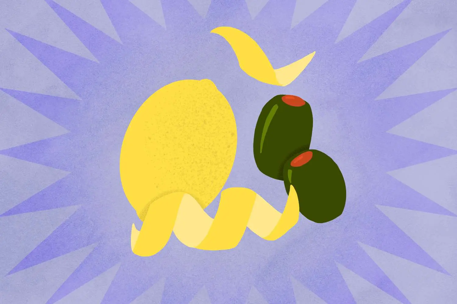 Ordering a Martini lemon twist or olive