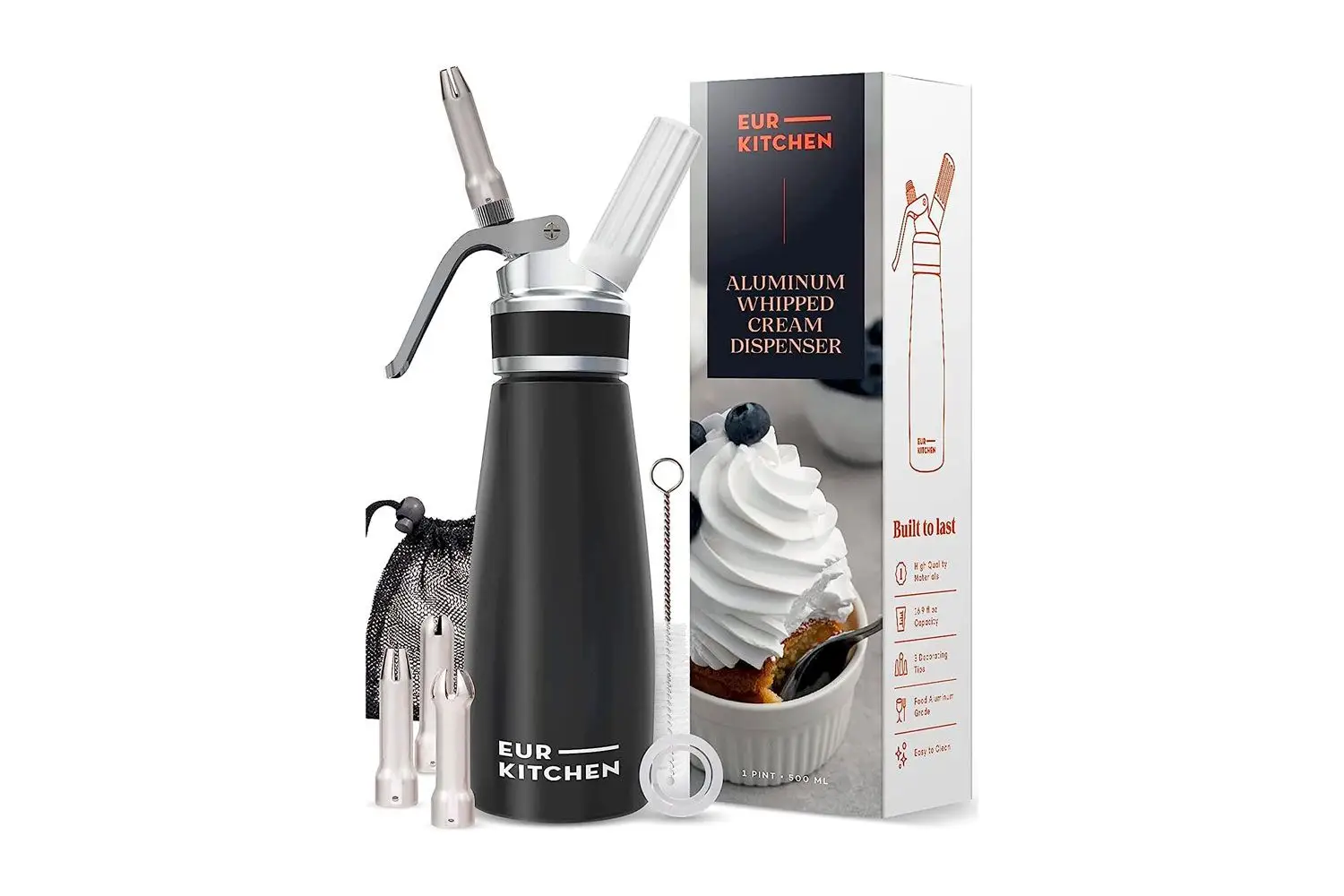 EurKitchen Professional Whipped Cream Dispenser