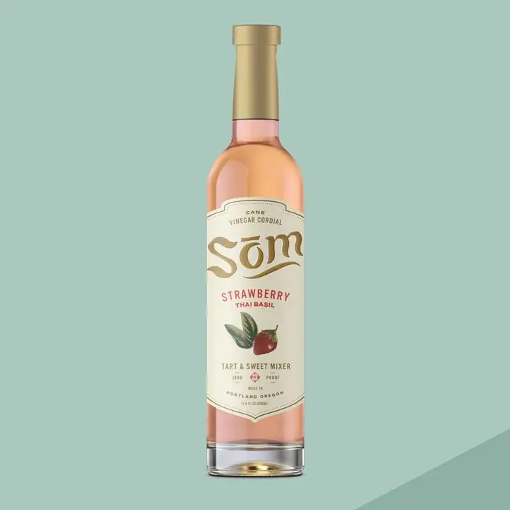 SOM Strawberry Thai Basil Cane Vinegar Cordial