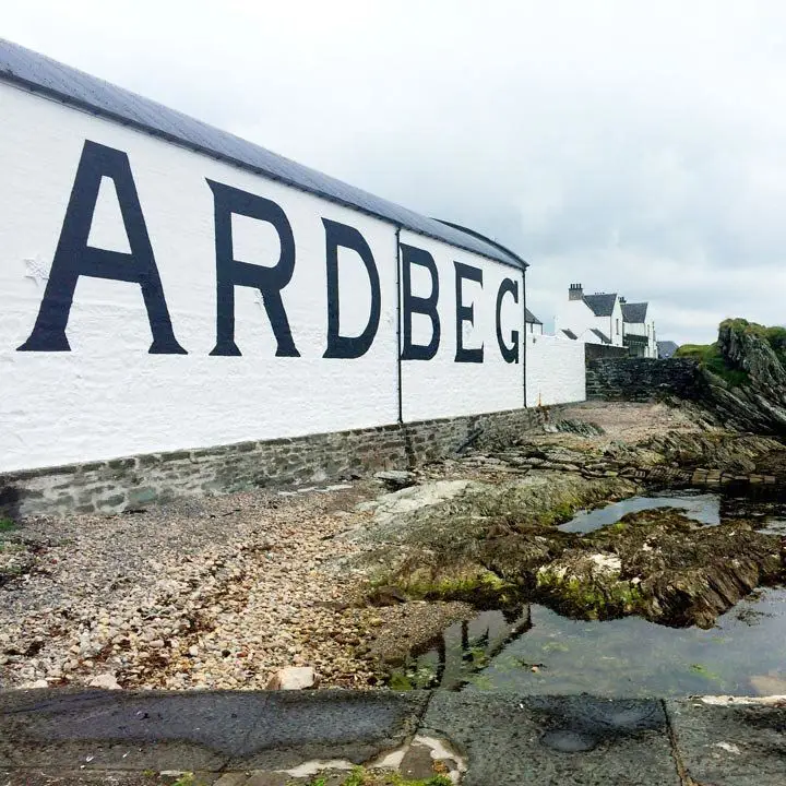 ardbeg distillery with the distillery