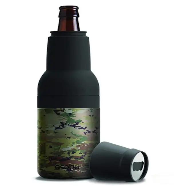 Asobu Frosty Beer 2 Go Vacuum Insulated Double Walled Stainless Steel Beer Bottle and Can Cooler with Beer Opener