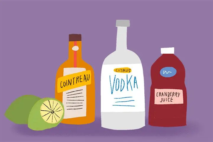 Cosmopolitan ingredients illustration