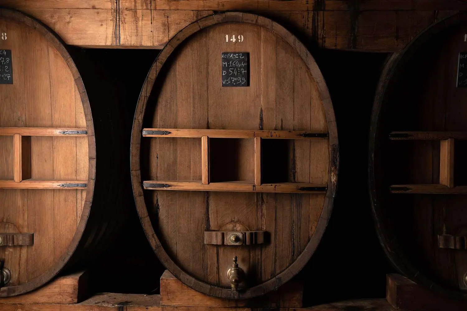 French oak barrels for aging Calvados