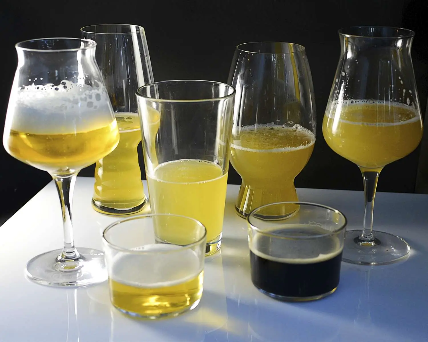 Beer Glasses Group Shot