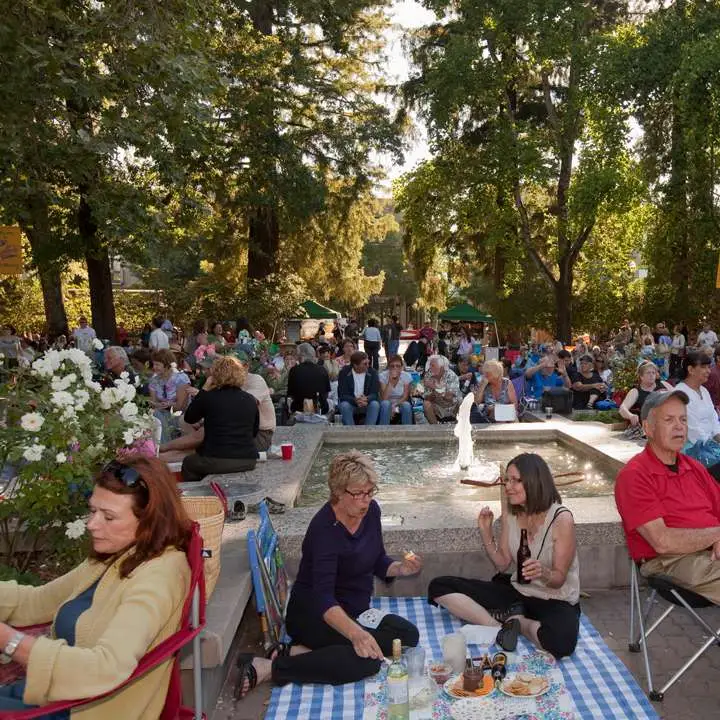 Drinking outdoors in Sonoma, CA