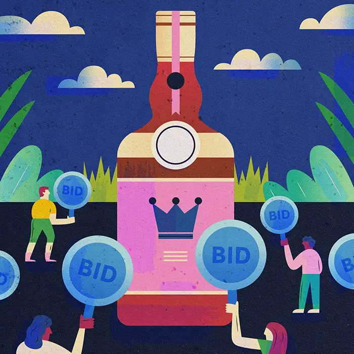 Liquor bottle illustration