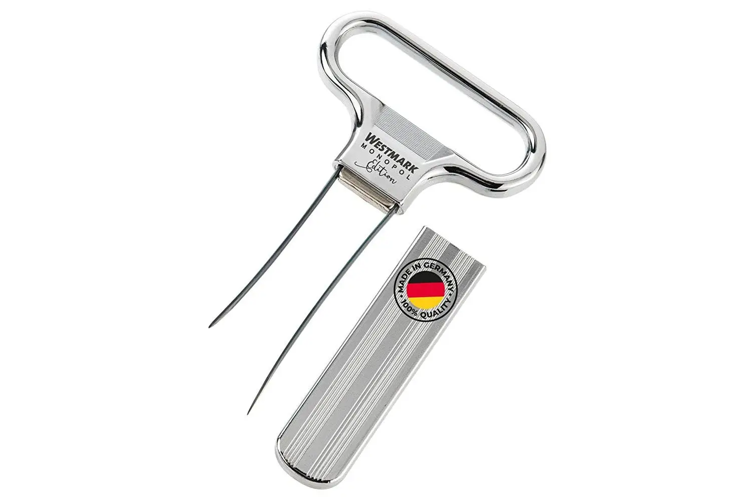 Monopol Westmark Germany Steel Two-Prong Cork Puller with Cover