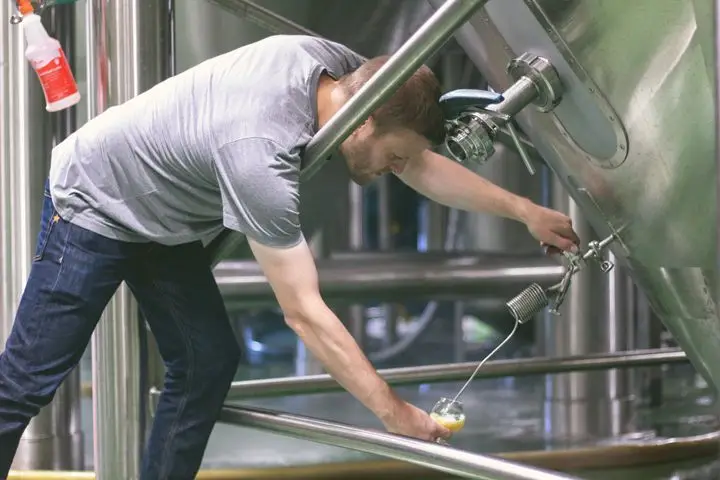 Jack Hendler sampling beer at Jack’s Abby
