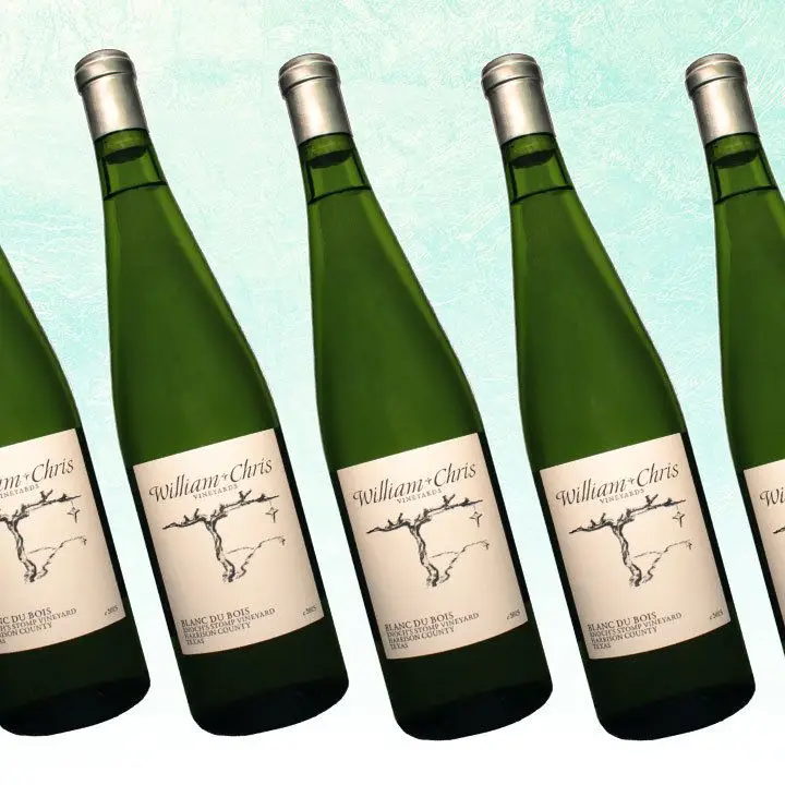 William Chris Enoch’s Stomp Vineyard Blanc du Bois bottles