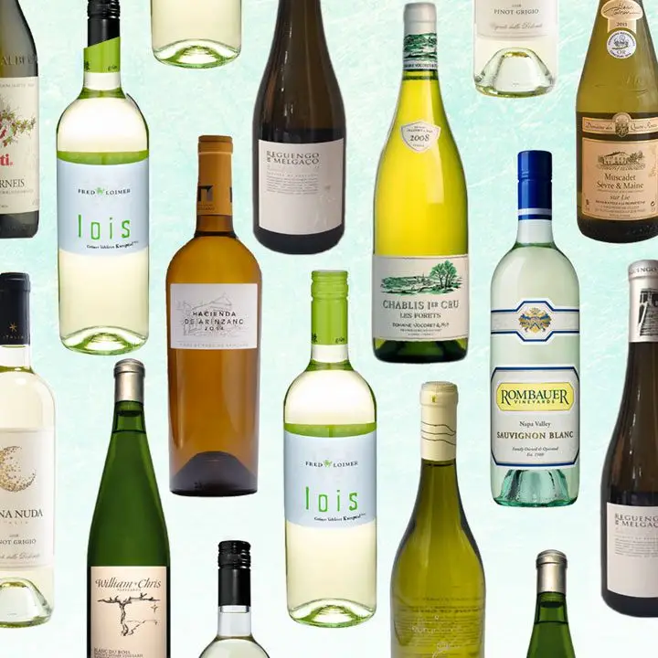 White wine bottles