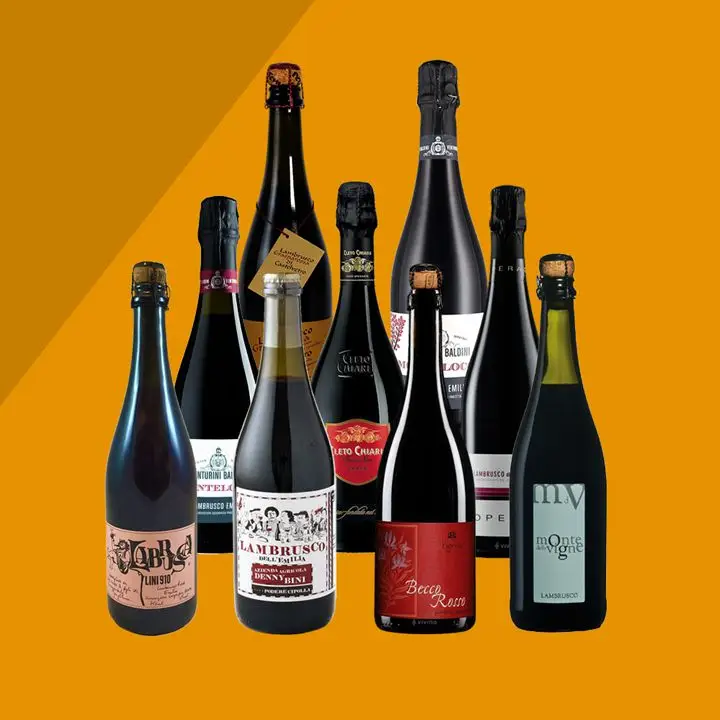 Lambrusco bottles